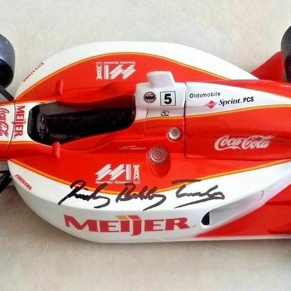 Action performance 01 ricky bobby treadway signed 5 meijer g force 1 18 indy car out of box signed top view or indycar signed