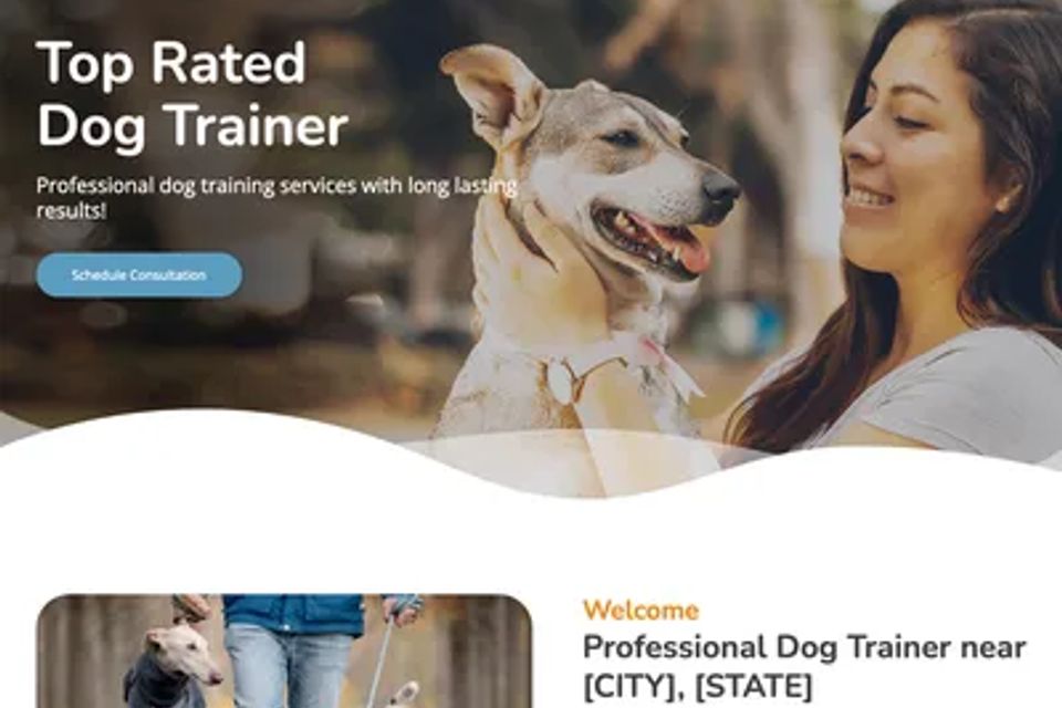 Dog trainer website design original