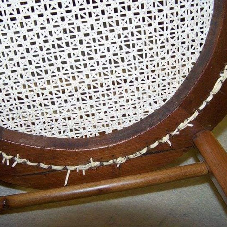 This is what a hand woven caning looks like
