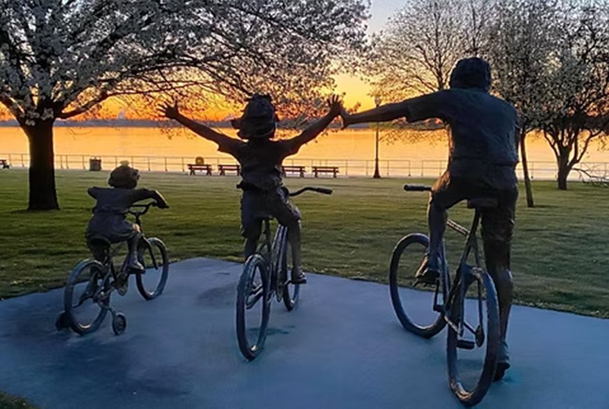 Biking, walking St Clair Michigan