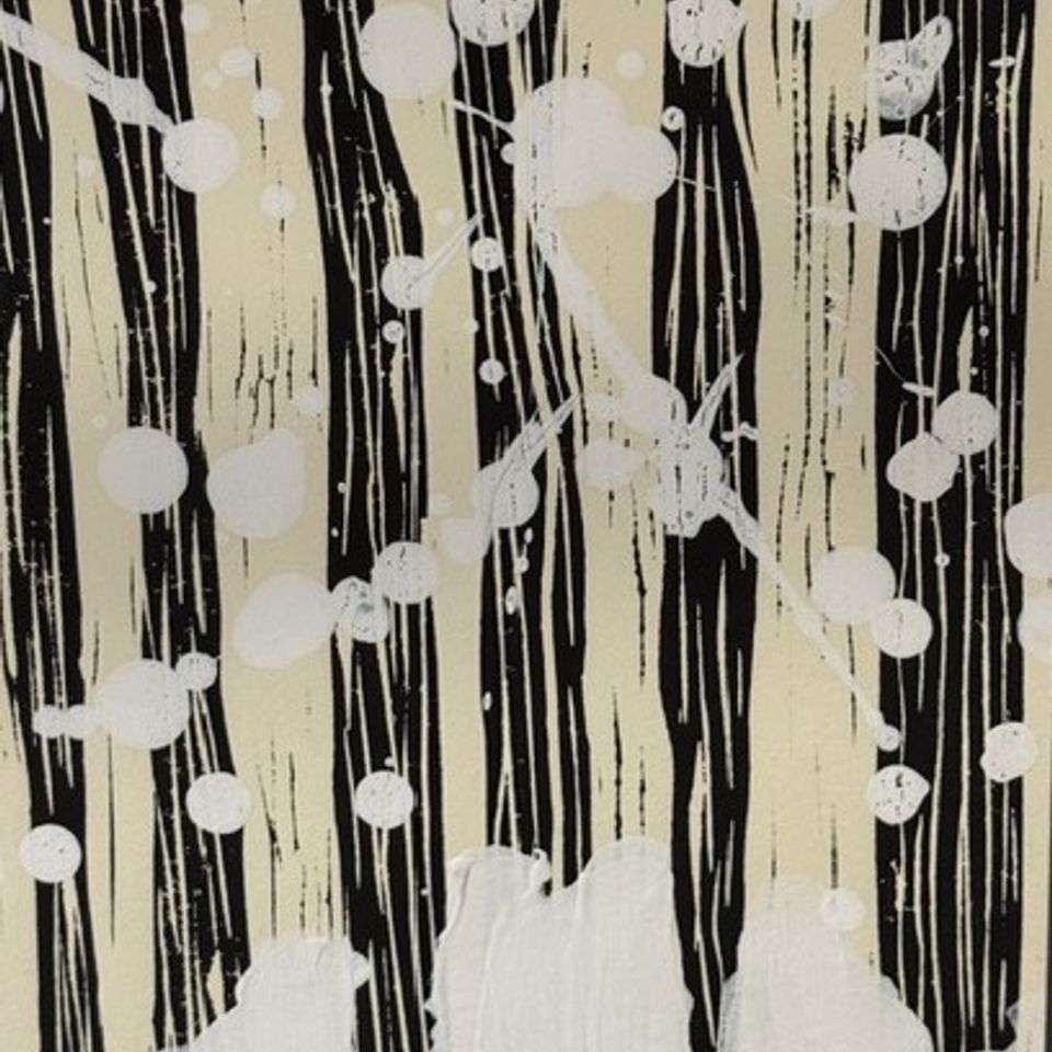 Forest snow abstract
