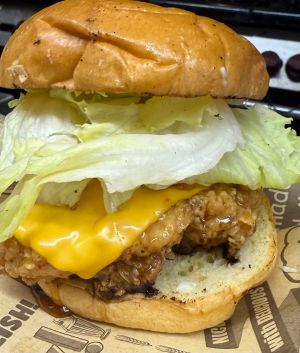 Hot honey buttermilk chicken sandwich
