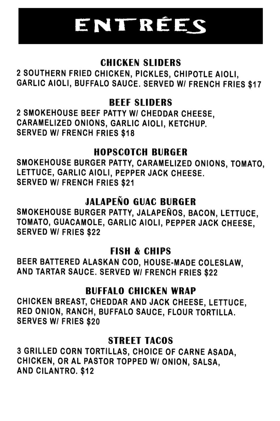 Food menu 2026 page3