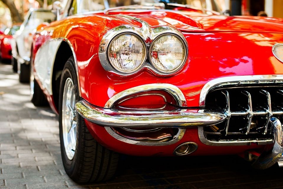 Dent free red classic car