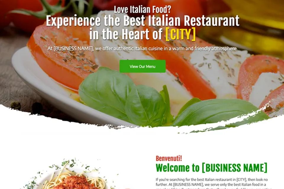 Italian restaurant website template original