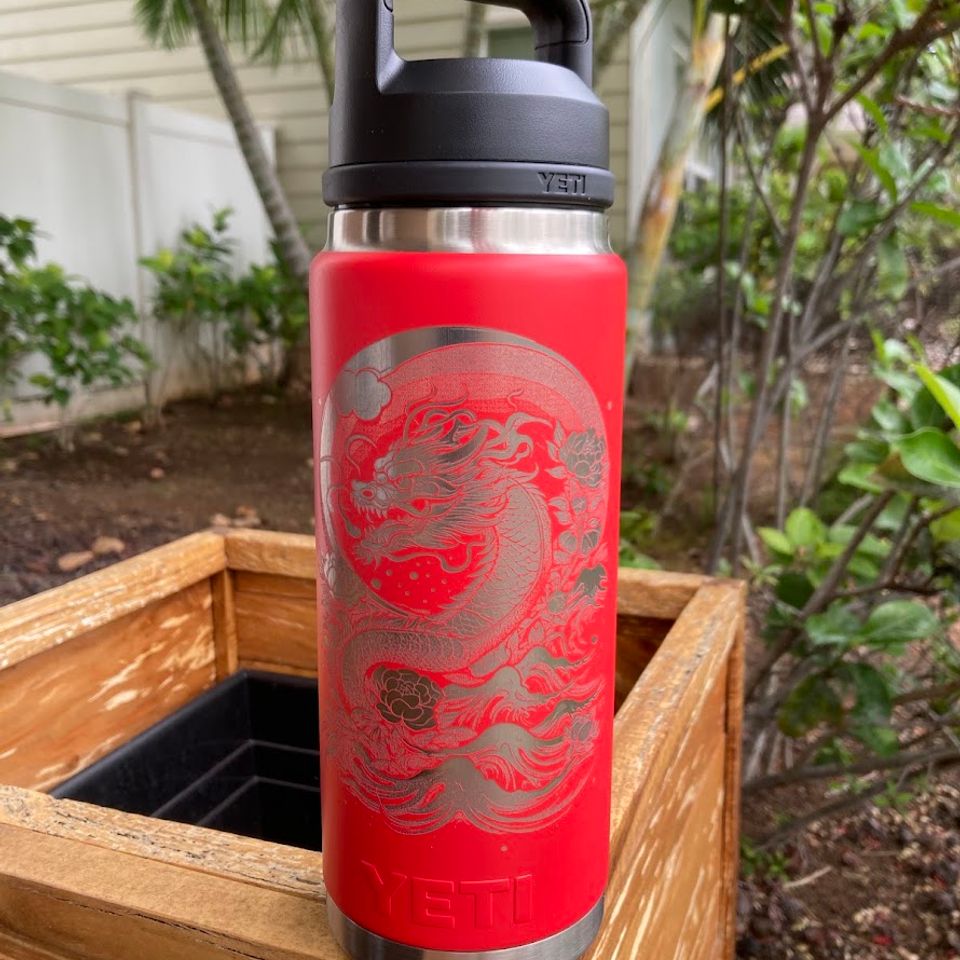 Dragon red yeti tumbler
