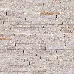 Royal white stacked stone panels