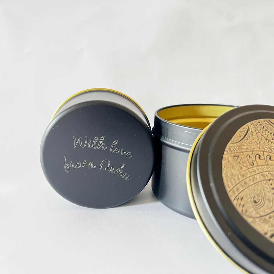 Black kakau 6 & 8 inch tin can set 1