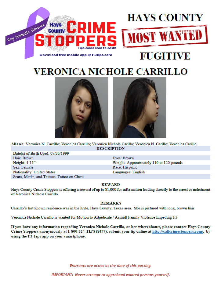 Carrillo most wanted poster