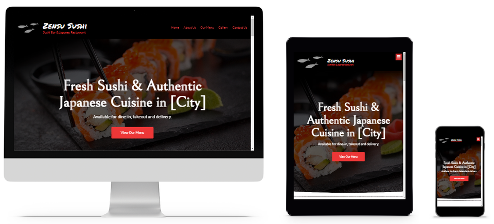 Sushi restaurant web design