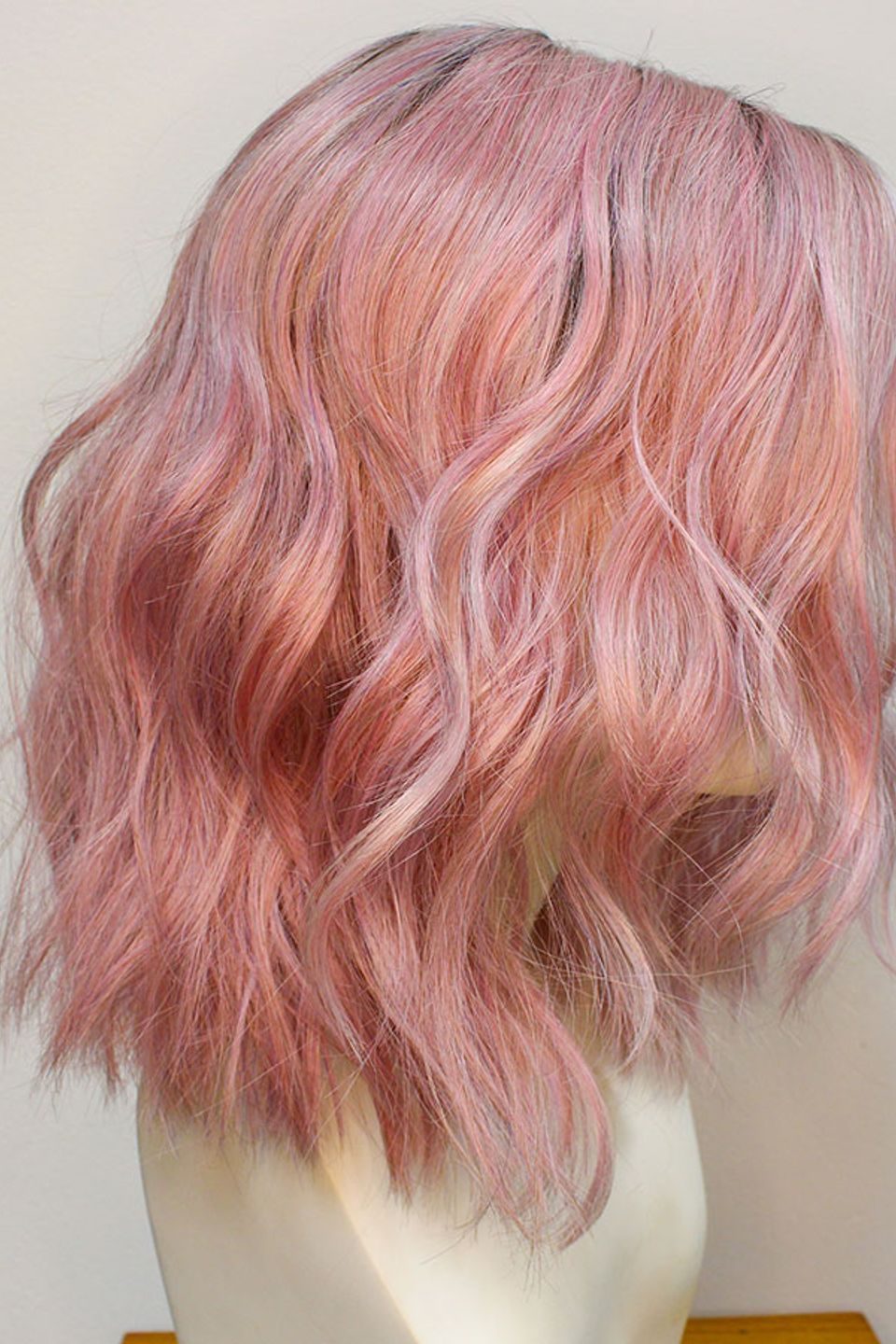 Pink with black roots bob 5