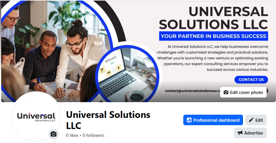 Universal solutions facebook page