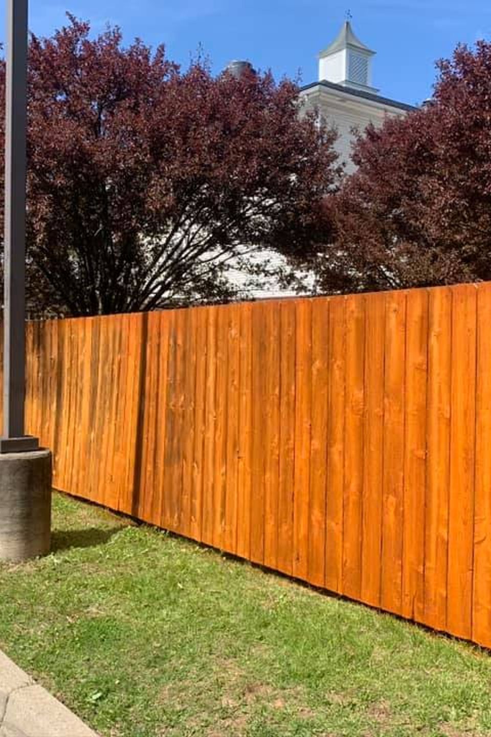 Safe fence cleaning to remove grey weathering and organic growth