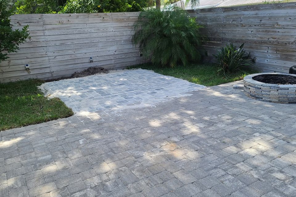 Ancient brick patio