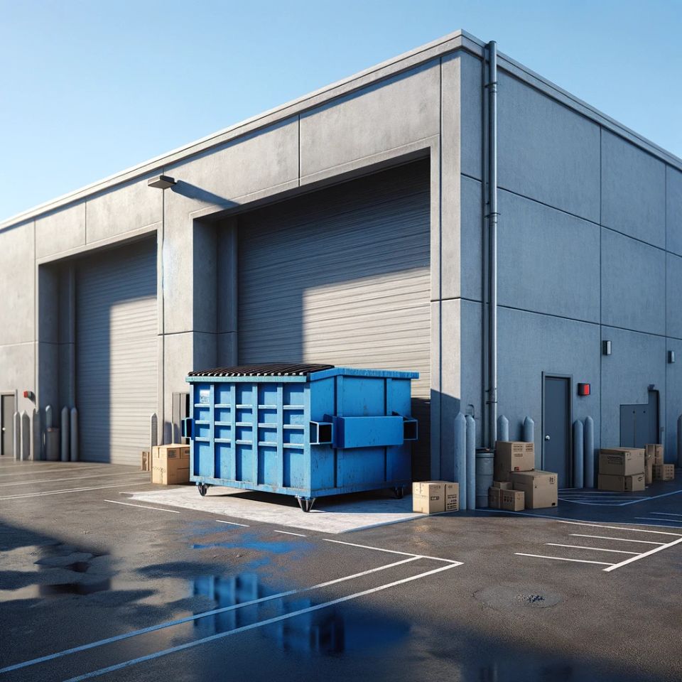Commercial trash bin cleaning