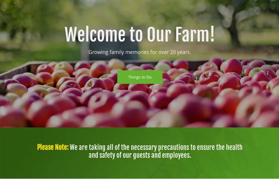 Family farm website design theme original