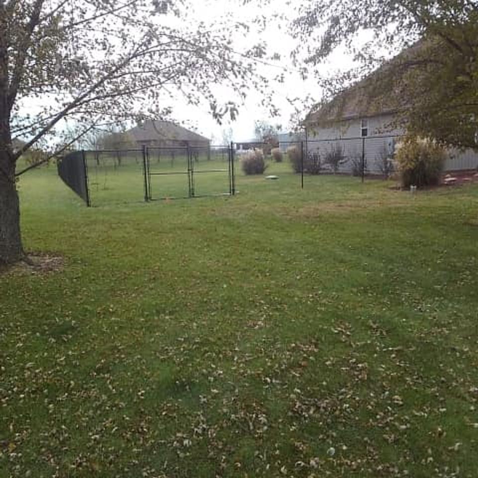 6 foot black chain link fence double gate