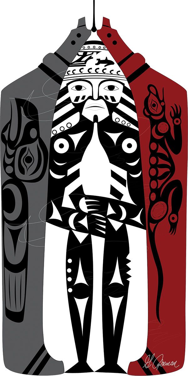 Guy capoeman canoe graphic
