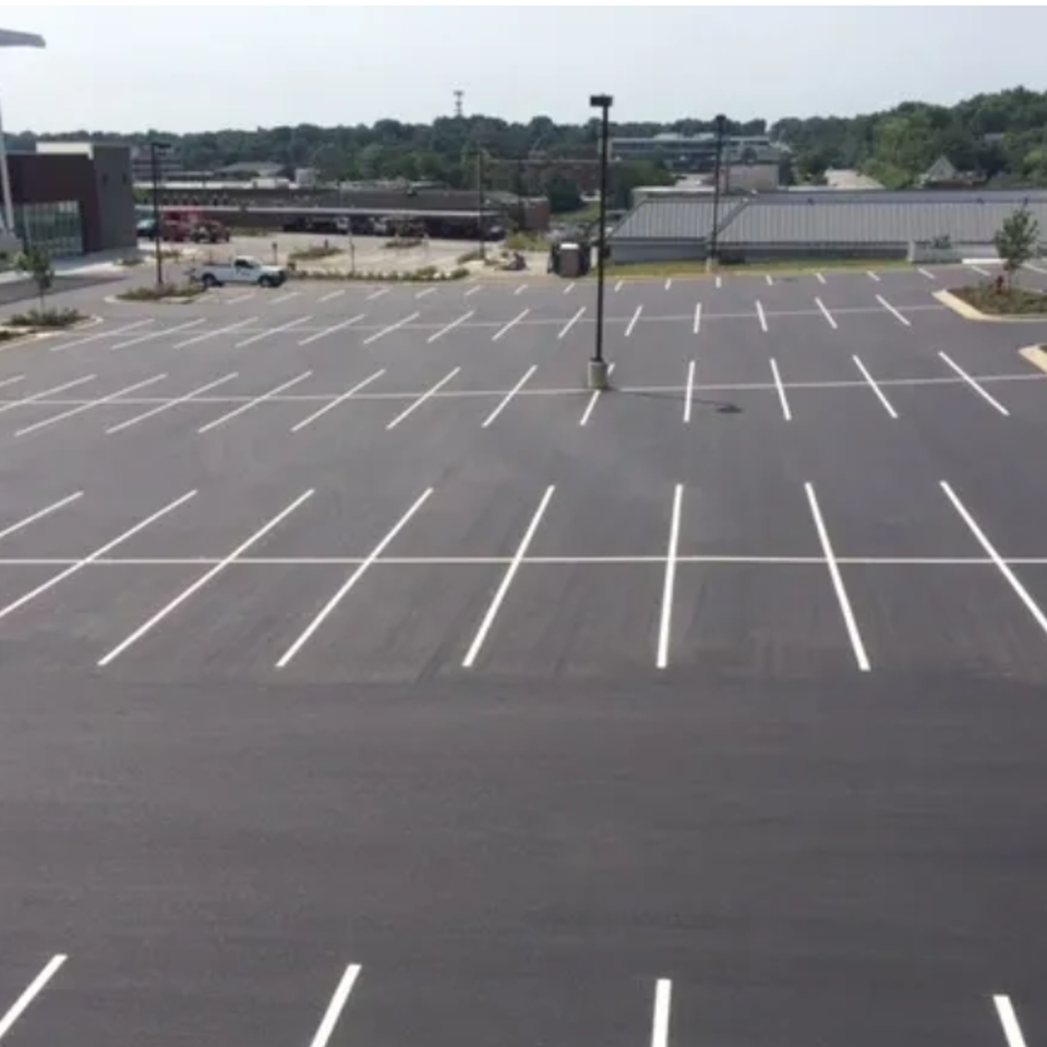 Asphalt parking lot