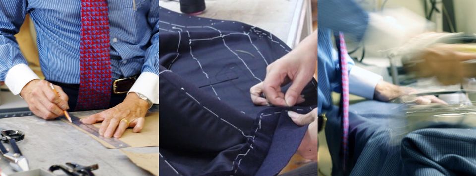 Bespoke custom suit tailoring process