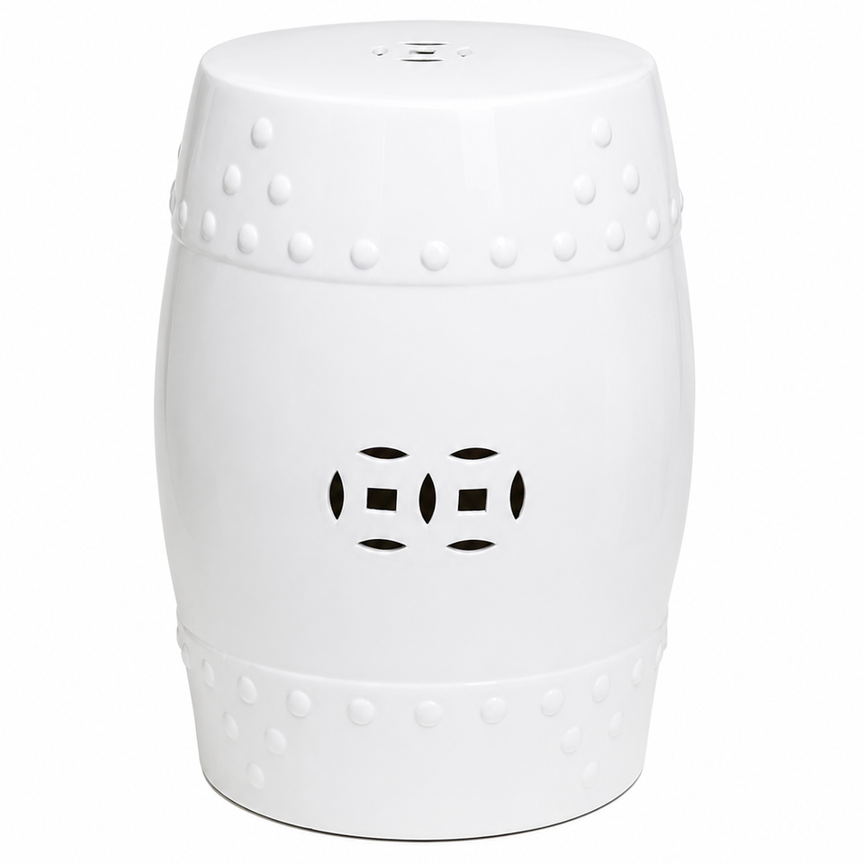 Garden stool   white