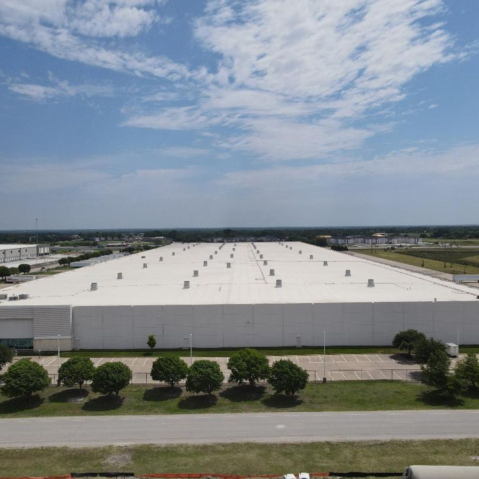Drone photo of commercial building