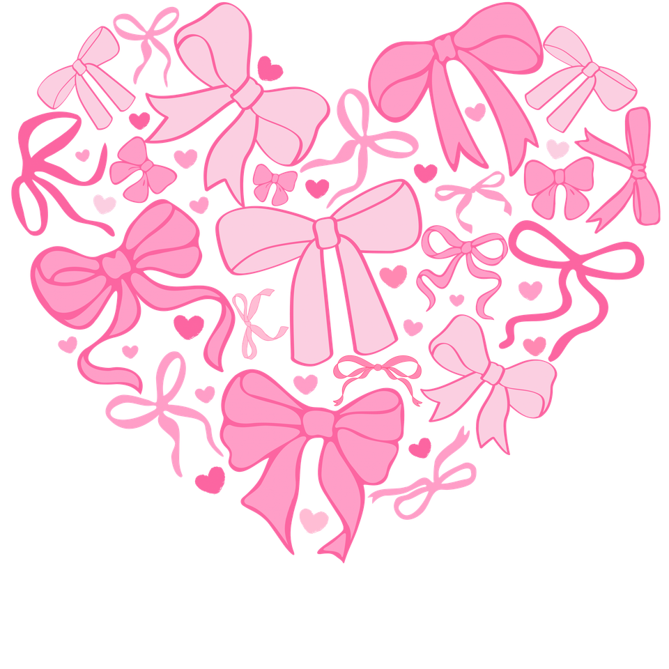 Seasons   valentines day pink bow heart v4