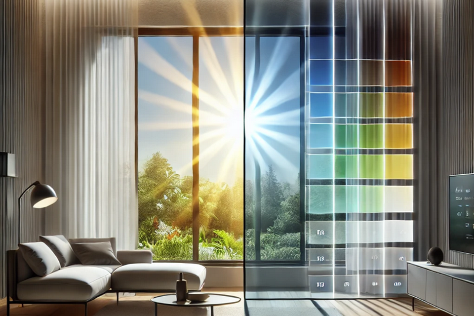 Temperature drvien electrochromatic window tint