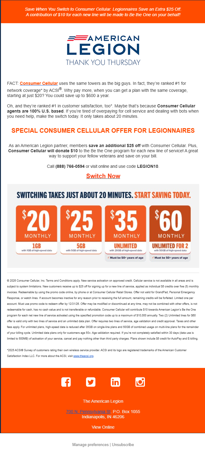 Consumer cellular
