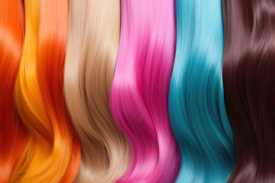 Beauty hair extensions colorful wigs free photo