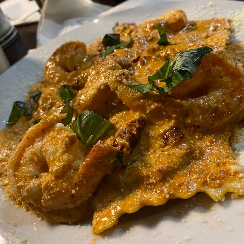 Spinach and ricotta ravioli