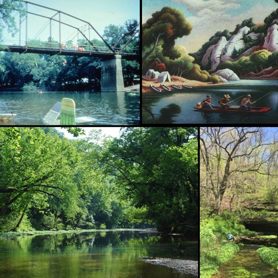 Stream spring collage 
