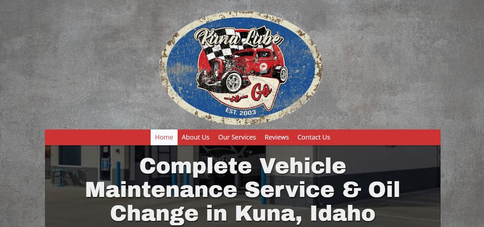 Canyon Web Pros Portfolio - Kuna Lube N Go Website