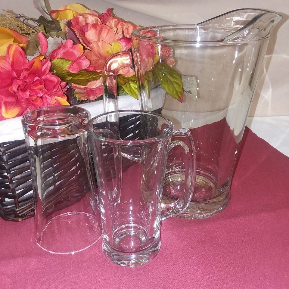 Glass pitcher and glass beer mug fe6999f1 1368w