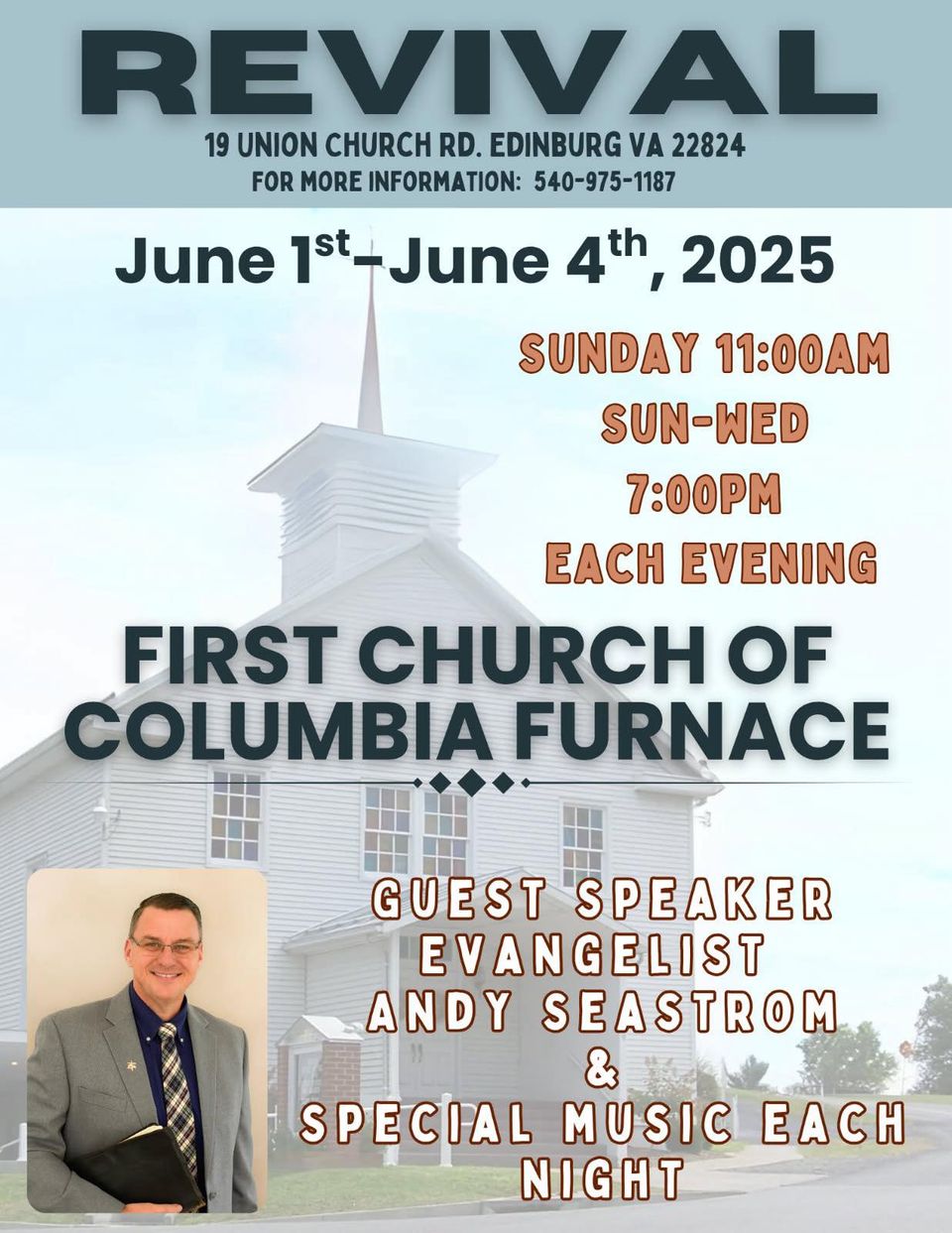 First church of columbia furnace flyer