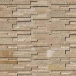 Durango cream 3d honed stacked stone panels