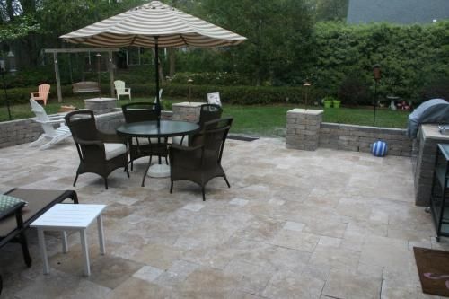 Travertine patio