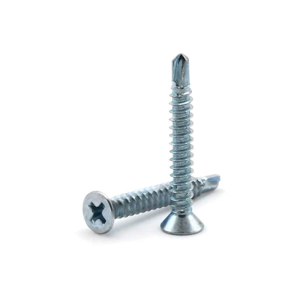 Flat head self drilling screws (tek point)