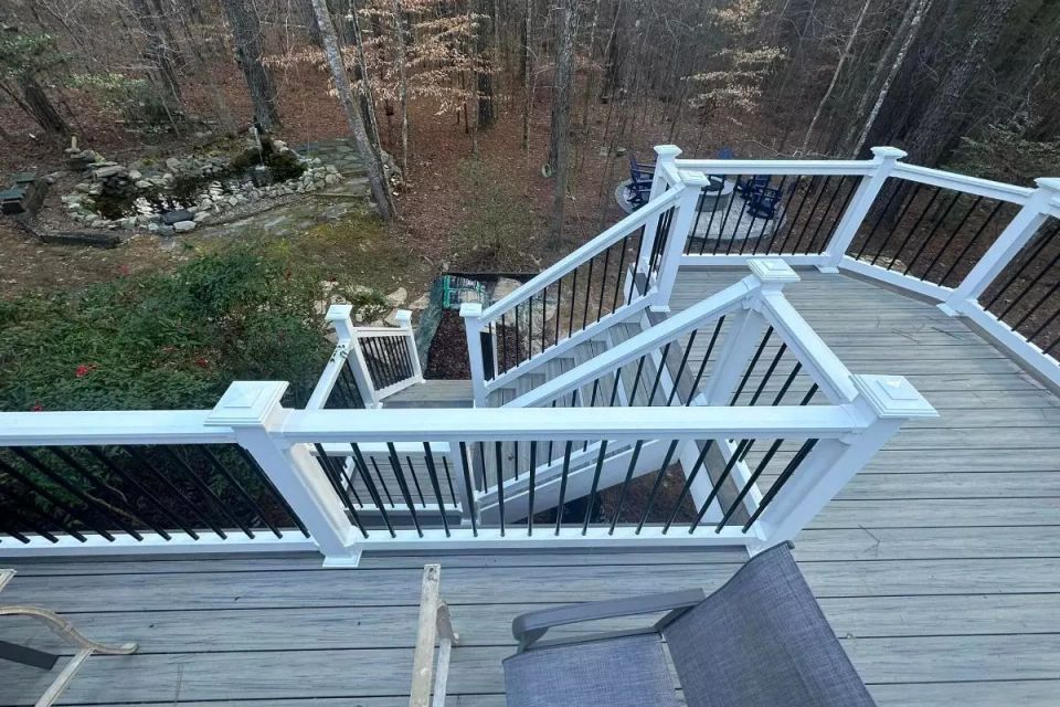Wood patio deck build buckeye