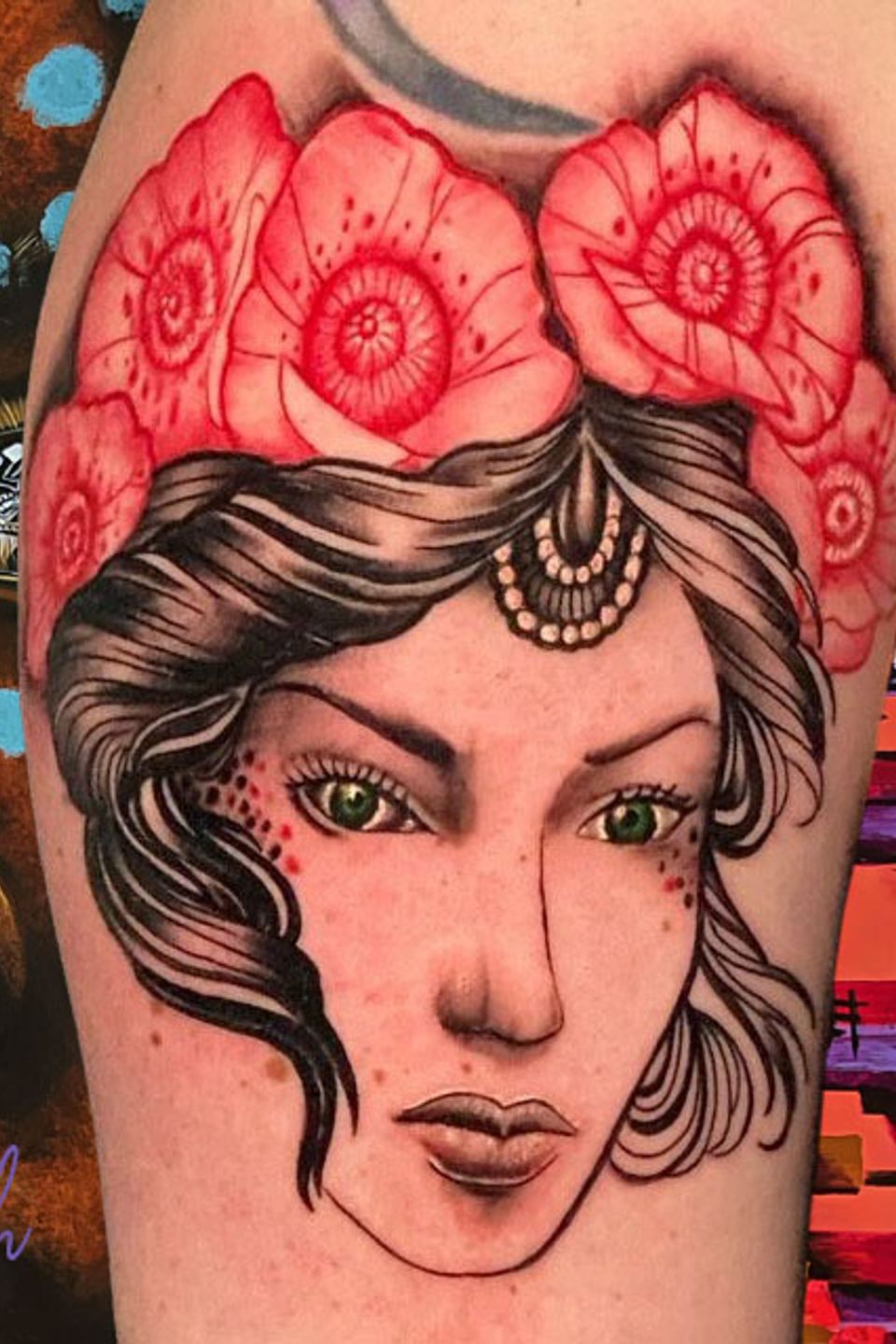 Josh woman flower crown