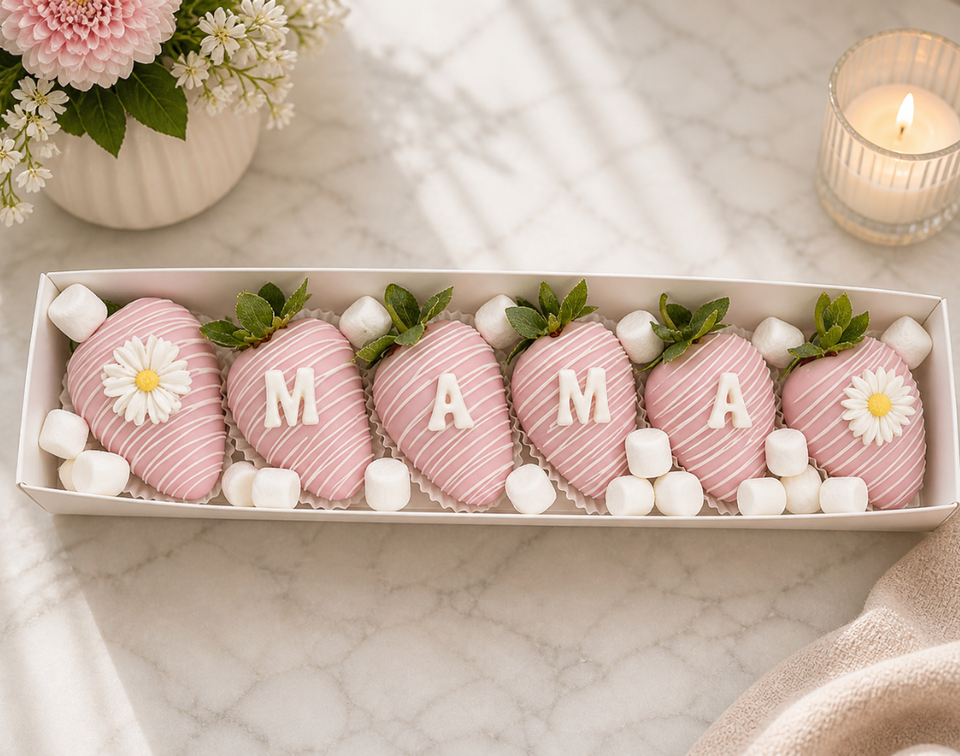 half dozen chocolate covered strawberries