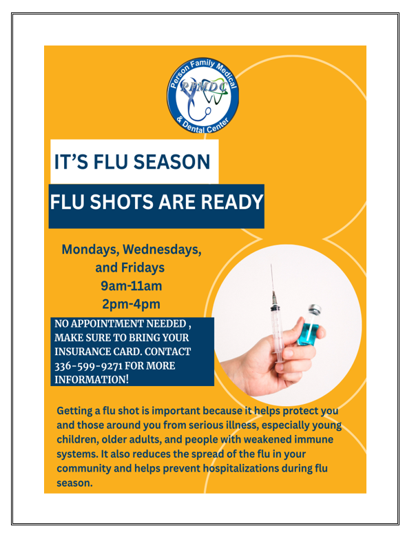 Flu shot flyer