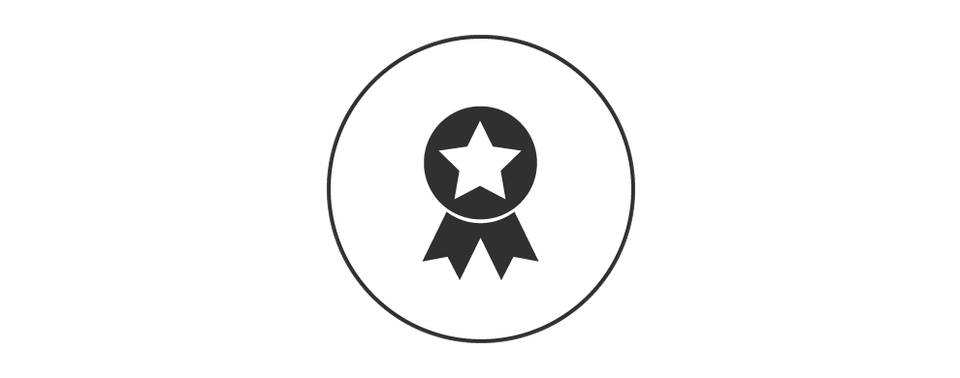 Image of a Ribbon illustration done in black & white colors with black as the foreground, white as the background and the shape is a circle.