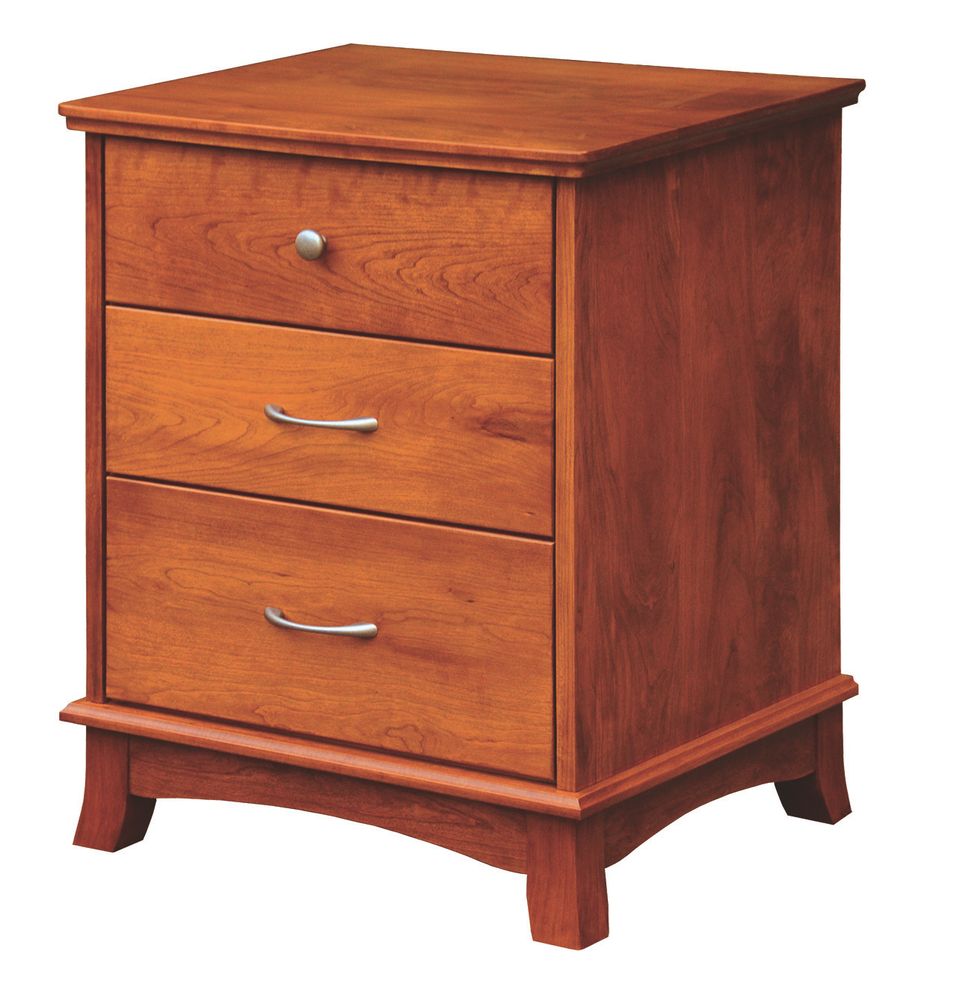 Cwf 721 3 drawer crescent nightstand