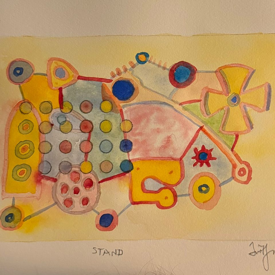 “stand” 9x12 watercolor 2025 tim flynn