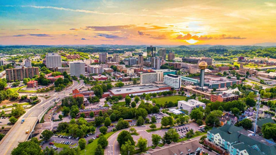 Knoxville  tennessee  usa downtown skyline aerial 1191535713 035904ab30bf4f1dbd973a3e6559f016