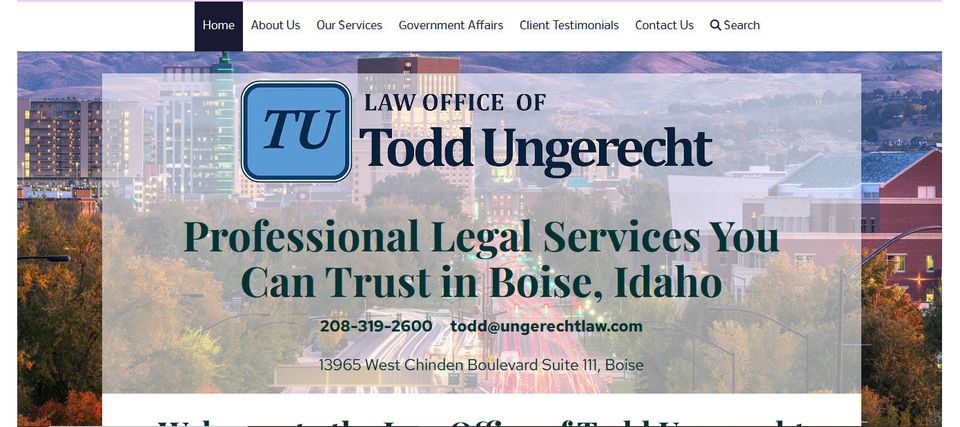 Canyon Web Pros Portfolio - Ungerecht Law Website