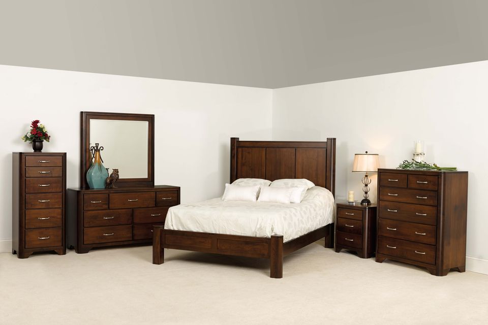 Deer london bedroom set   brown maple   london collection