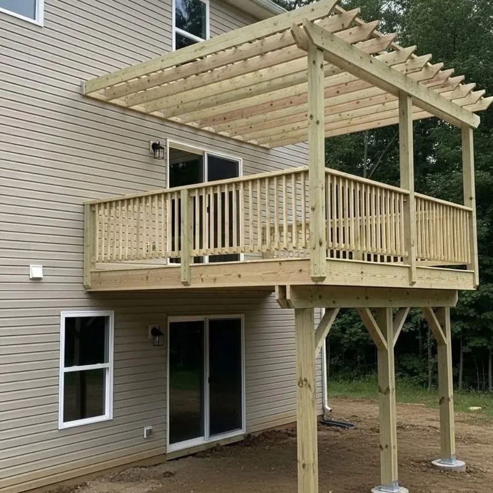 wood deck on house 