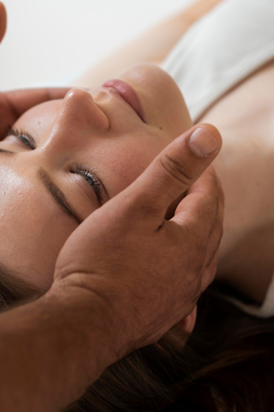 Osteopathy patient getting treatment massage